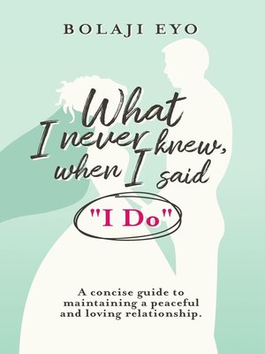 cover image of What I Never Knew When I Said I Do